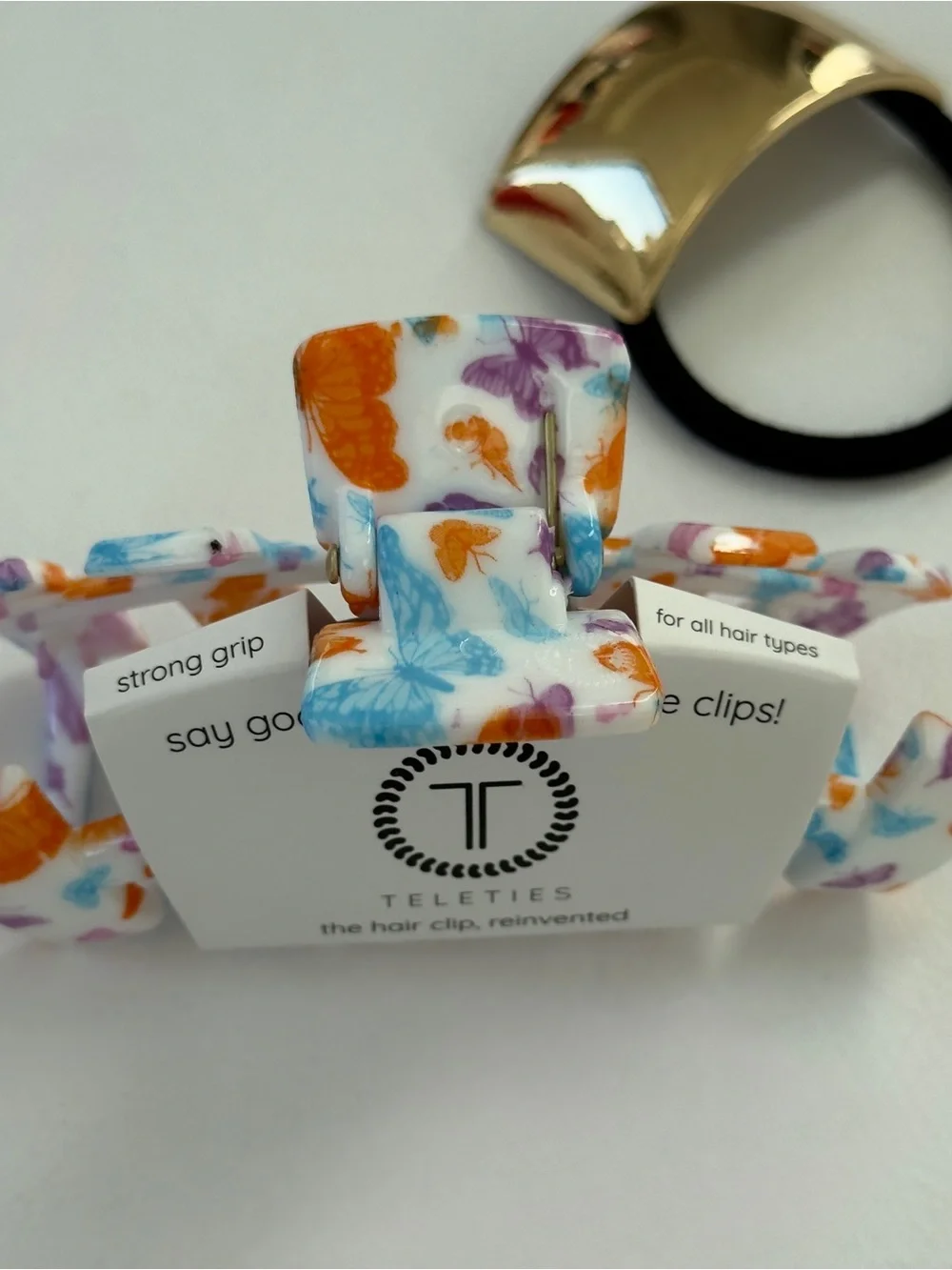 TELETIES Fluttering By Medium Hair Clip with Bonus Scrunchie. NEW!
